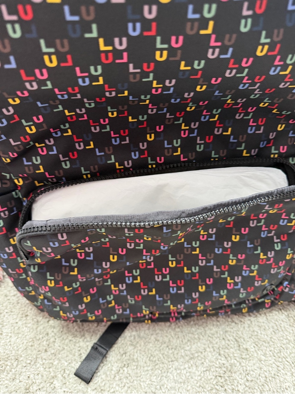 NWT Lululemon Everywhere Backpack 22L LULB Multicolor Lu Logo Print Rare - Picture 4 of 7